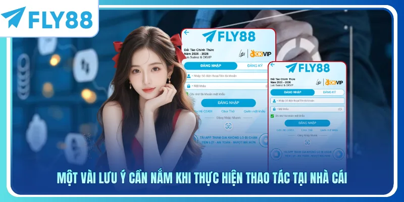 Một vài lưu ý cần nắm khi thực hiện thao tác tại nhà cái